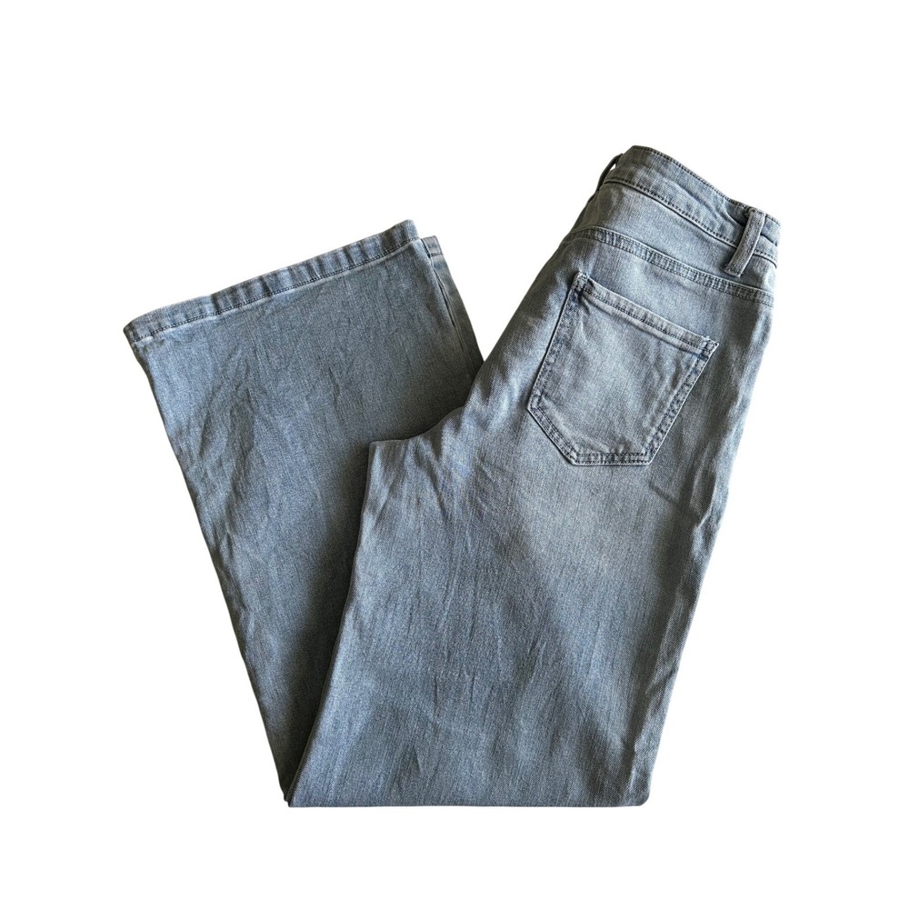 Express Womens Size 6 Light Wash Wide Leg Relaxed Mid Rise Stretch Denim Jeans